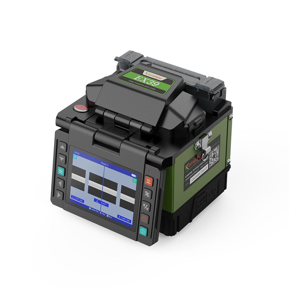 Komshine EX39 Optical Fiber Fusion Splicer 4 Motor FTTH Splicing Machine with Electrodes