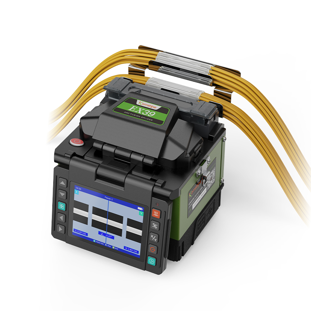 Komshine EX39 Optical Fiber Fusion Splicer 4 Motor FTTH Splicing Machine with Electrodes