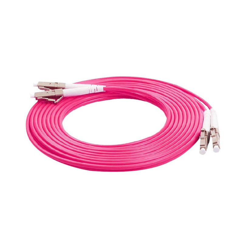 OM4 Multimode Duplex Fiber Optic Patch Cord, 50/125μm, 2.0mm LSZH
