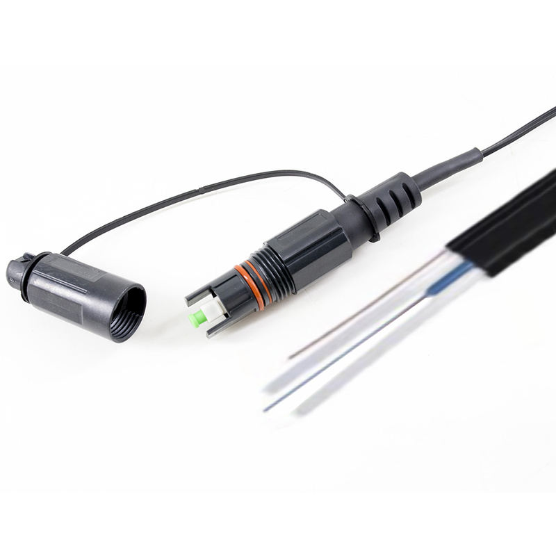 Outdoor Waterproof LSZH Drop Cable Fiber Patch Cord, Singlemode 1/2/4 Core